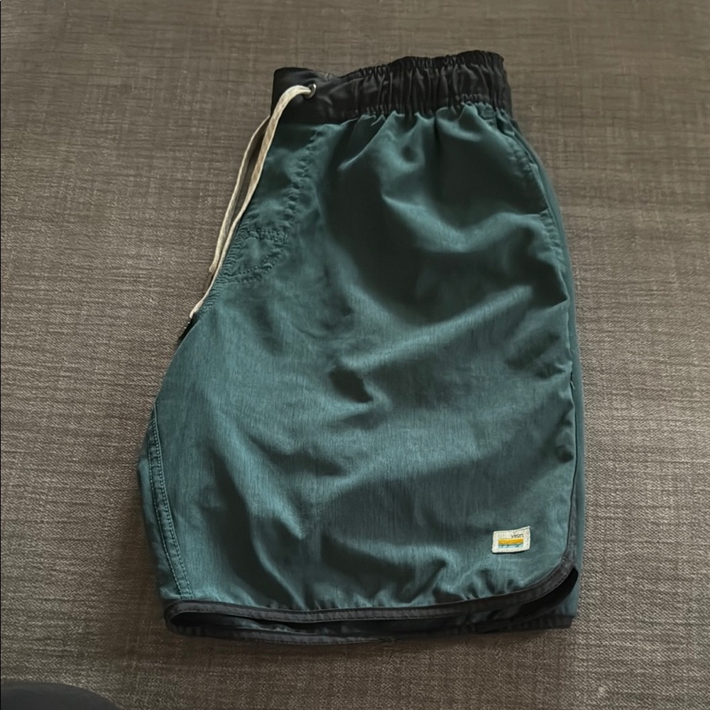 Vuori Men's Shorts in Dark Green and Black